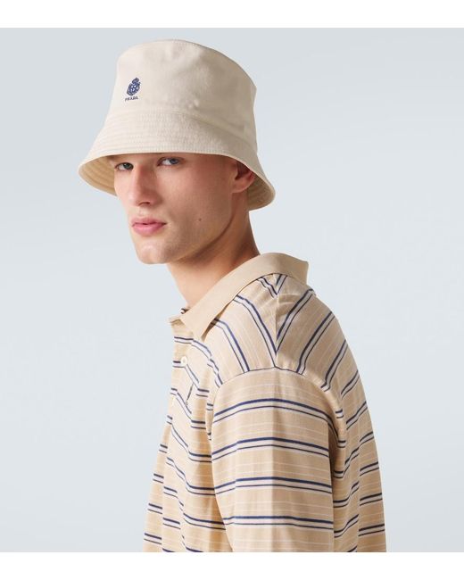 Prada Hut Aus Baumwoll-Gabardine in Natural für Herren