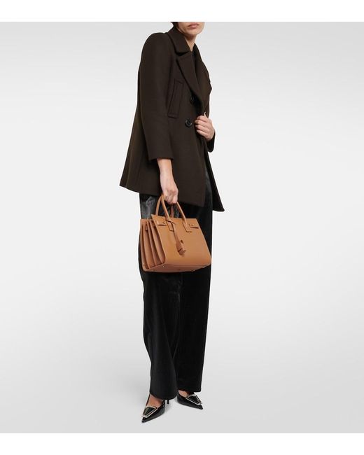 Saint Laurent Brown Sac De Jour Baby Small Leather Tote Bag