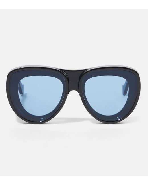 Occhiali Da Sole A Maschera Signature di Loewe in Blue