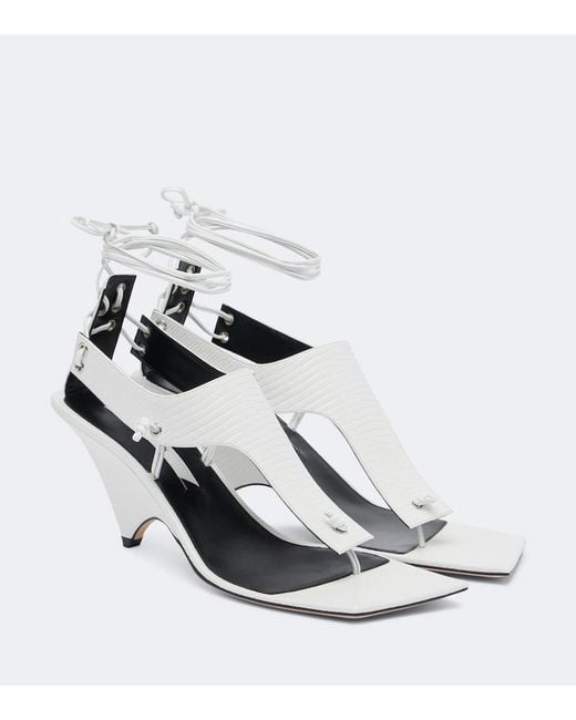 Christen White Edge Leather Sandals