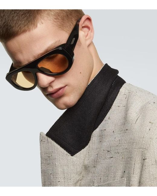 Bottega Veneta Brown Osservatorio Aviator Sunglasses for men