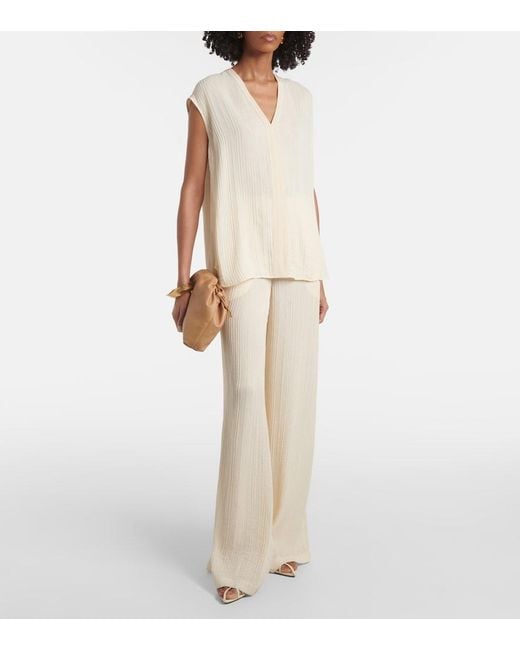 Joseph White Lucien Pleated Top