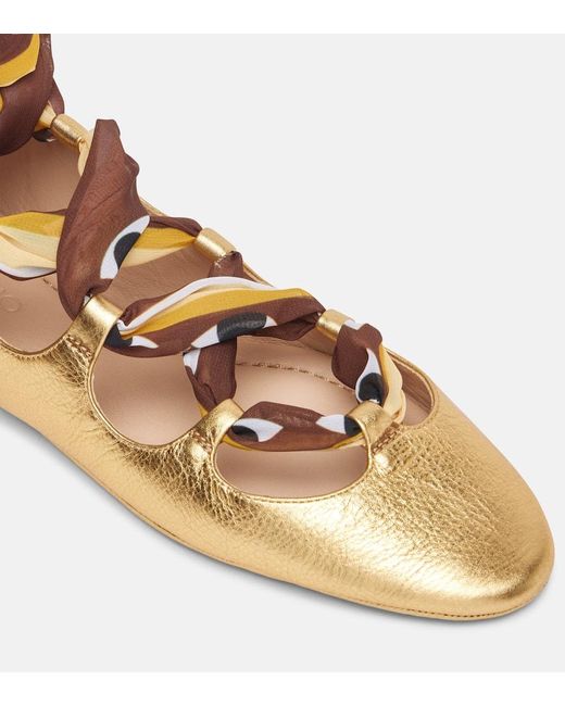 Farm Rio Brown Ballerinas Aus Leder