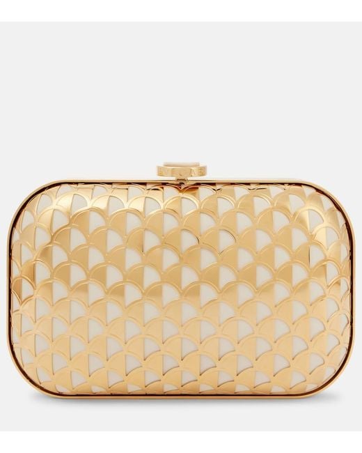 BVLGARI Natural Clutch Calla Mit Leder