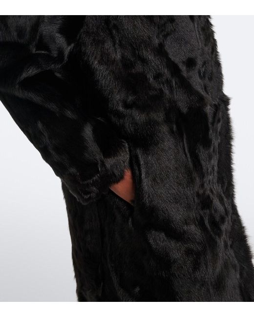 Jil Sander Black Shearling Coat