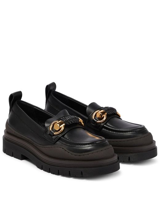 See By Chloé See By Chloe Lylia Embellished Leather Loafers in Black | Lyst