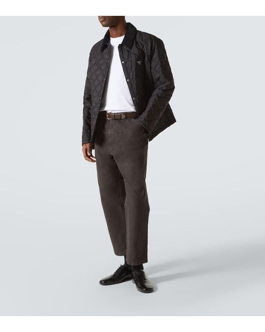 Prada White Interlock Cotton Jersey T-Shirt for men