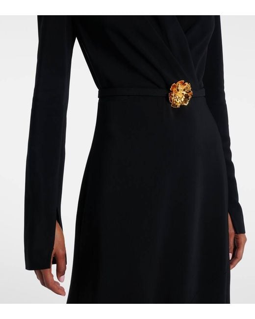 Vestido De Fiesta De Cady Con Cinturon Oscar de la Renta de color Black