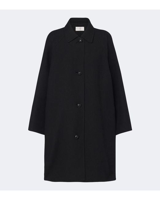 The Row Black Ina Wool-Blend Coat