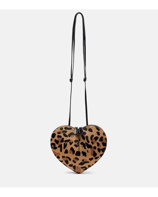 Alaïa Brown Le Cour Calf Hair Shoulder Bag