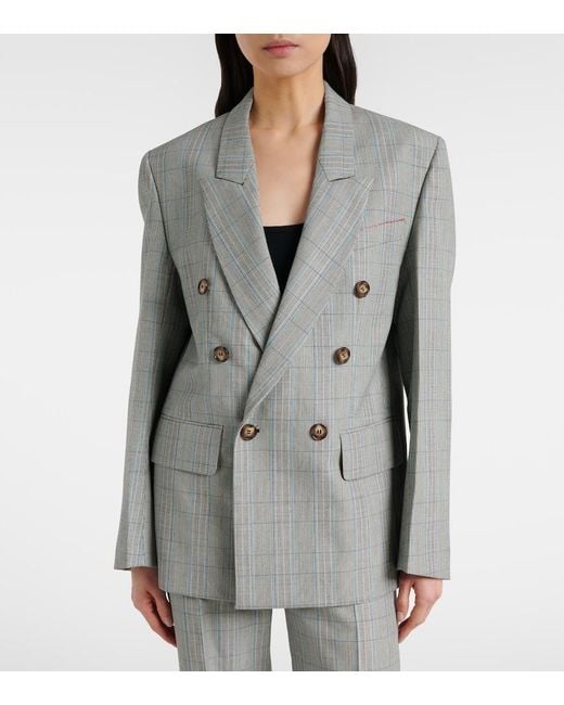 Victoria Beckham Gray Virgin Wool Blazer