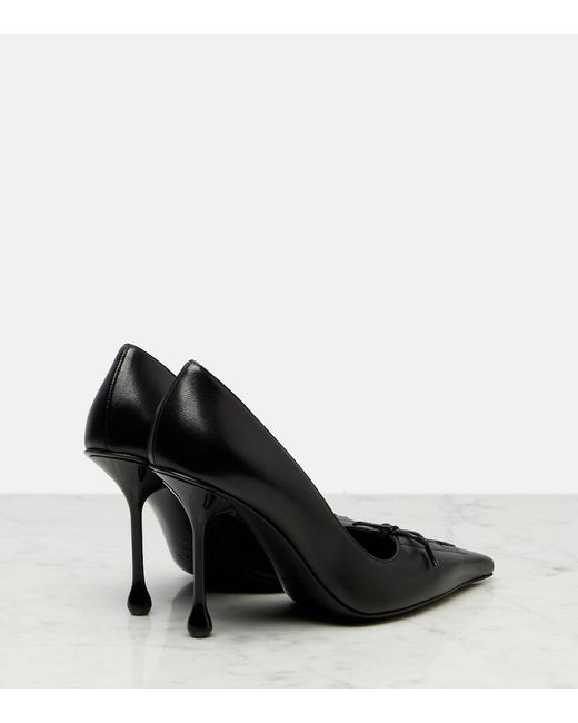 Jimmy Choo Black Scarlett 95 Leather Pumps