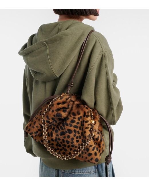 Loewe Brown Flamenco Medium Calf Hair Shoulder Bag