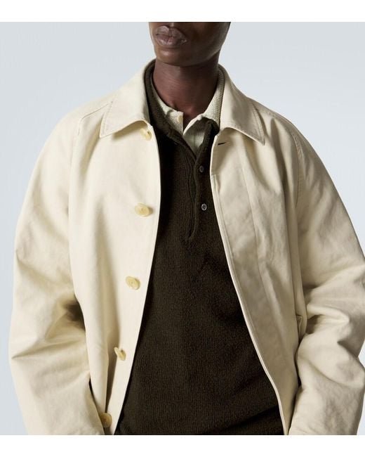 Auralee Natural Cotton Twill Coat for men