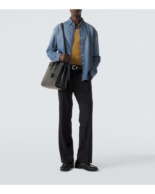 Saint Laurent Black Sac De Jour Large Leather Top-Handle Bag for men