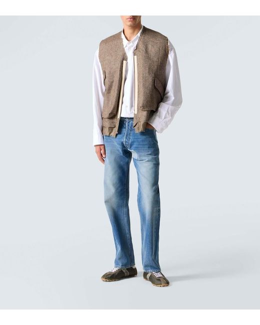 Maison Margiela Brown Wool Gilet for men