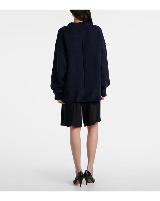 The Row Blue Ophelia Wool And Cashmere Sweater
