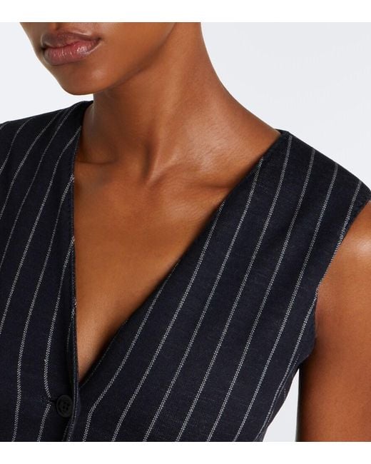 Max Mara Black Striped Vest