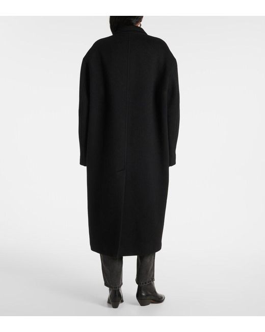 Isabel Marant Black Efezia Wool-Blend Coat