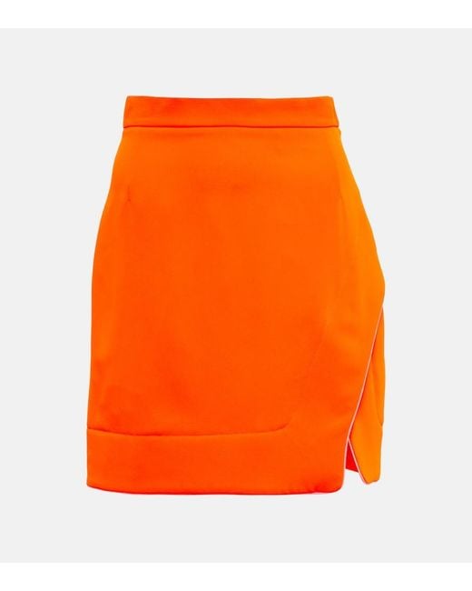 Vivienne Westwood Orange High-Rise Crepe Miniskirt