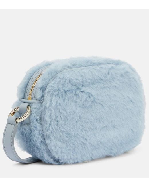 Borsa A Tracolla Small Teddy di Max Mara in Blue