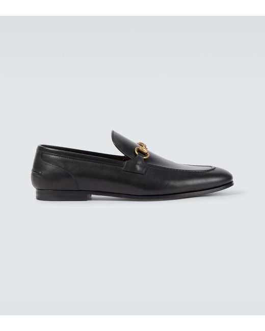 Gucci Black Jordaan Leather Loafer for men