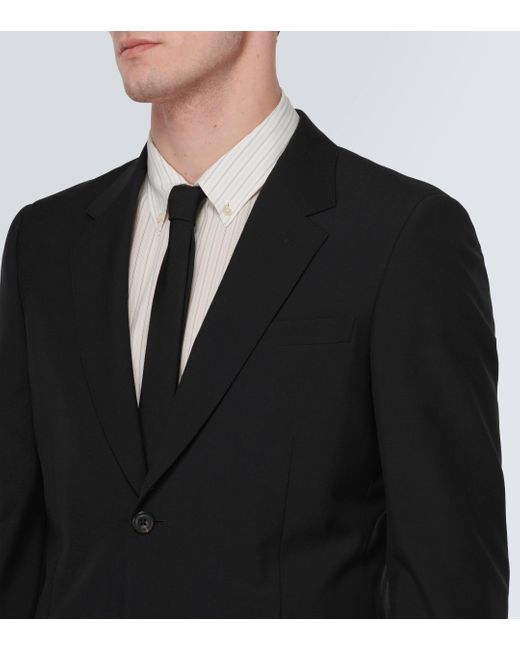 Saint Laurent Black Wool-blend Tie for men