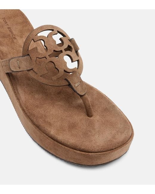 Tory Burch Brown Sandalen Miller 25 Aus Veloursleder