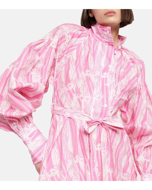 Patou Pink Flounced Maxi Dress
