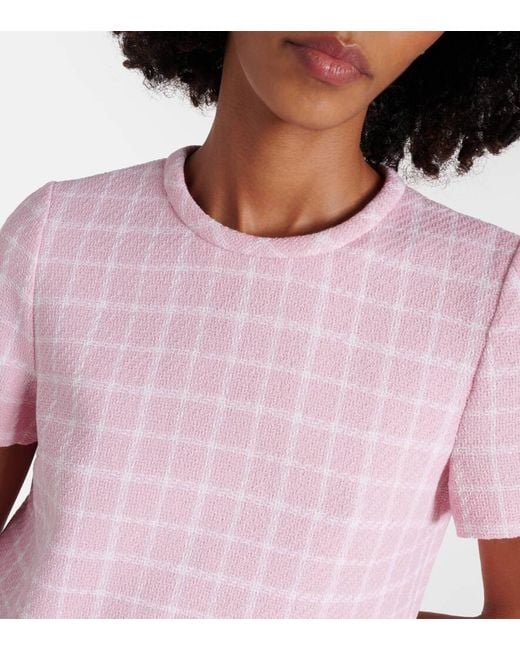 Versace Pink Minikleid Contrasto aus Tweed