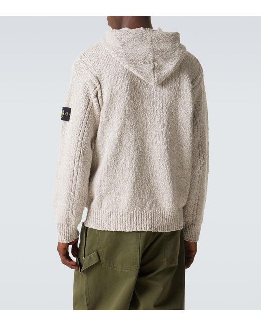 Stone Island Natural Compass Cotton Zip-Up Hoodie for men