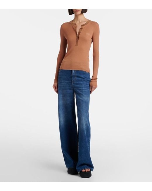 Chloé Black Nama Leather Platform Thong Sandals