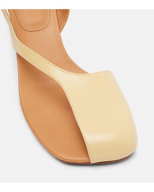 Dries Van Noten Metallic 75 Leather Wedge Sandals