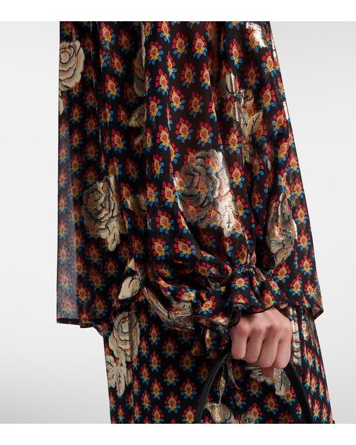 Etro Black Silk-Blend Blouse