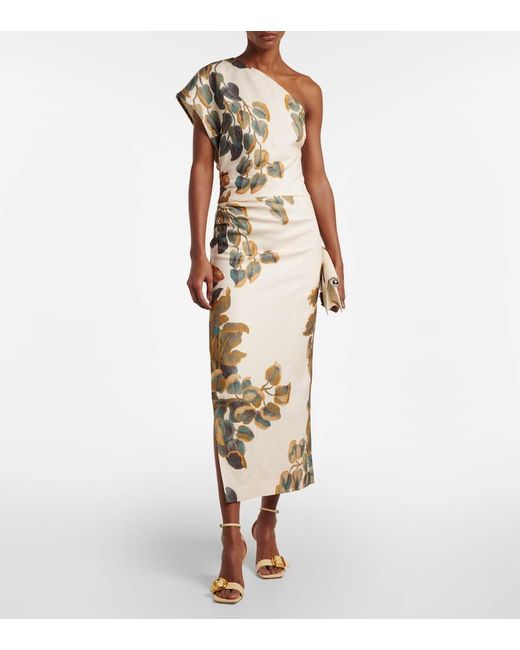 Crop Top Asimetrico Belletto De Lino Sir de color Metallic