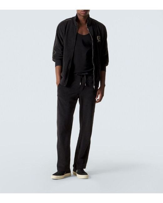 Dolce & Gabbana Black Cotton-Blend Sweatpants for men
