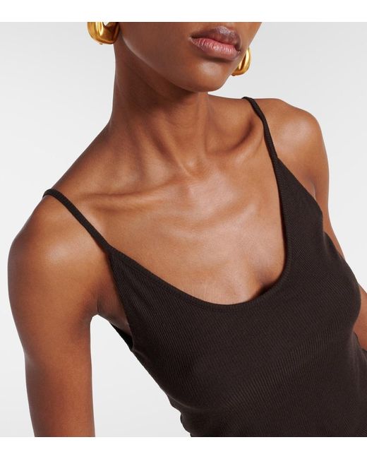 Khaite Black Selee Jersey Tank Top