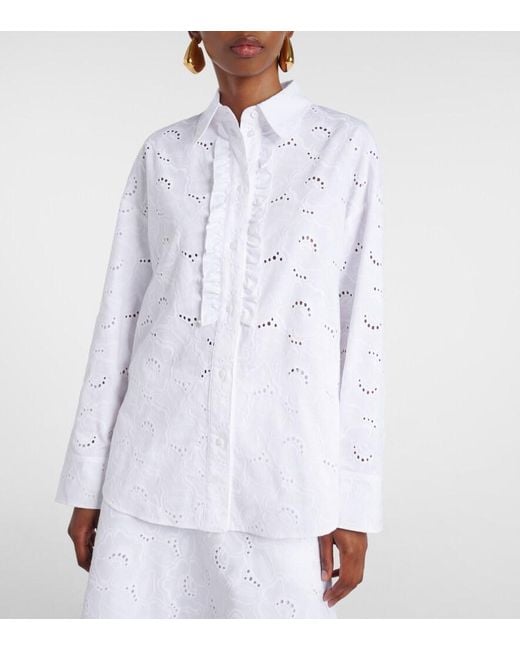 Dorothee Schumacher White Summer Blossom Broderie Anglaise Shirt