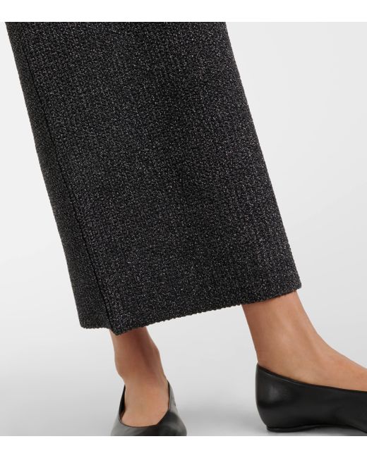 Totême  Black Off-shoulder Knit Maxi Dress
