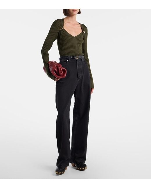 Bottega Veneta Red Lauren 1979 Intrecciato Leather Clutch