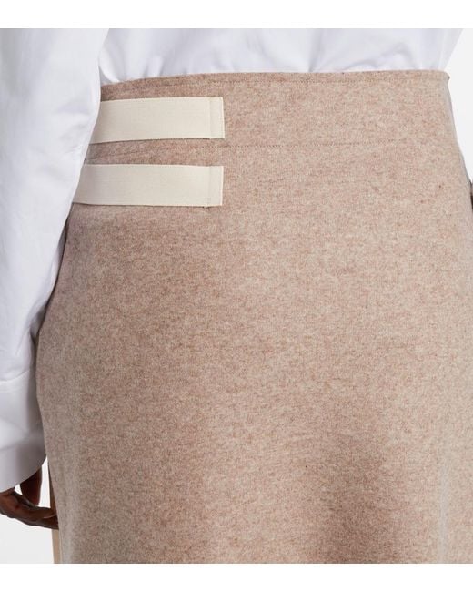 Jil Sander Natural Wool-Blend Midi Skirt