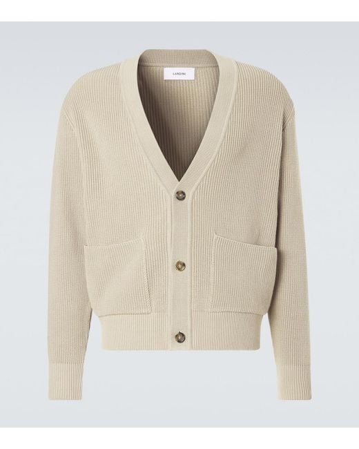 Lardini Natural Cotton Cardigan for men