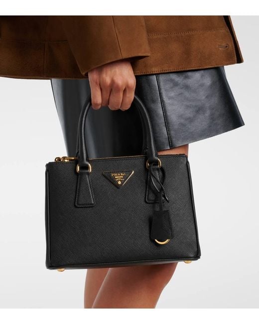 Prada Black Kleine Tasche Galleria Schwarz