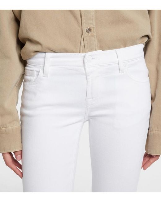 7 For All Mankind White Original Bootcut Jeans
