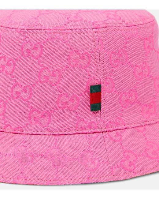 Gucci Pink GG Canvas Bucket Hat