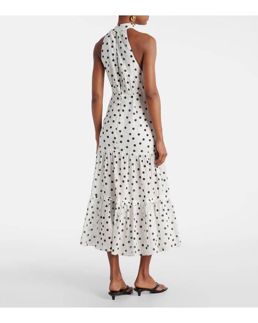 Rixo White Maxikleid Aus Baumwolle