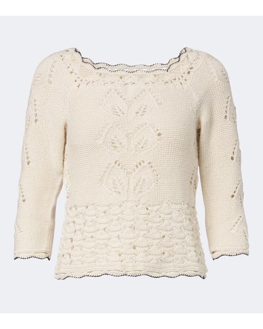 Isabel Marant Natural Pullover Lua Aus Einem Baumwollgemisch