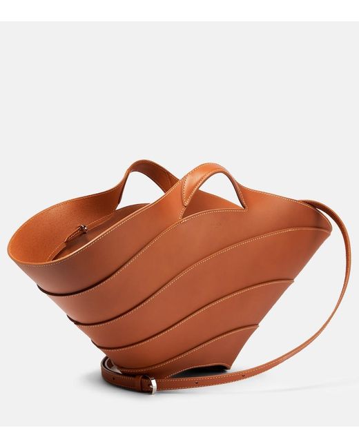 Alaïa Brown Alaia Khaima Medium Leather Tote Bag