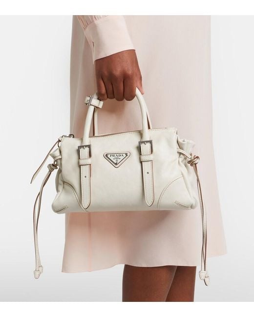Borsa Karin Small di Prada in White