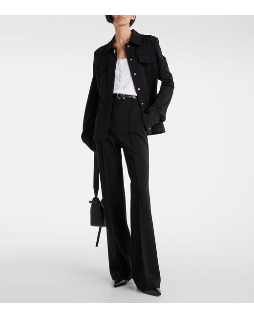 Sportmax Black Texas High-Rise Flared Pants